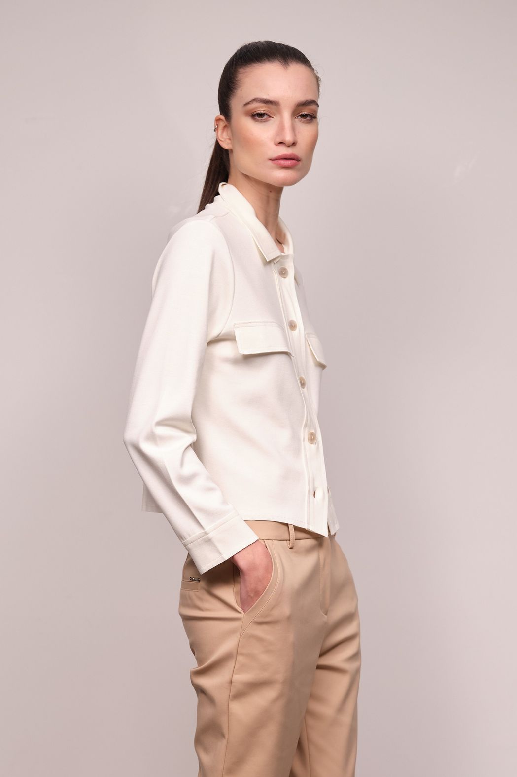 Jaqueta Malha Off White Dalia