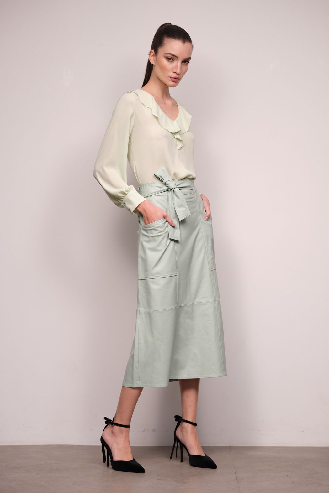 Blusa Musseline Menta Maitê
