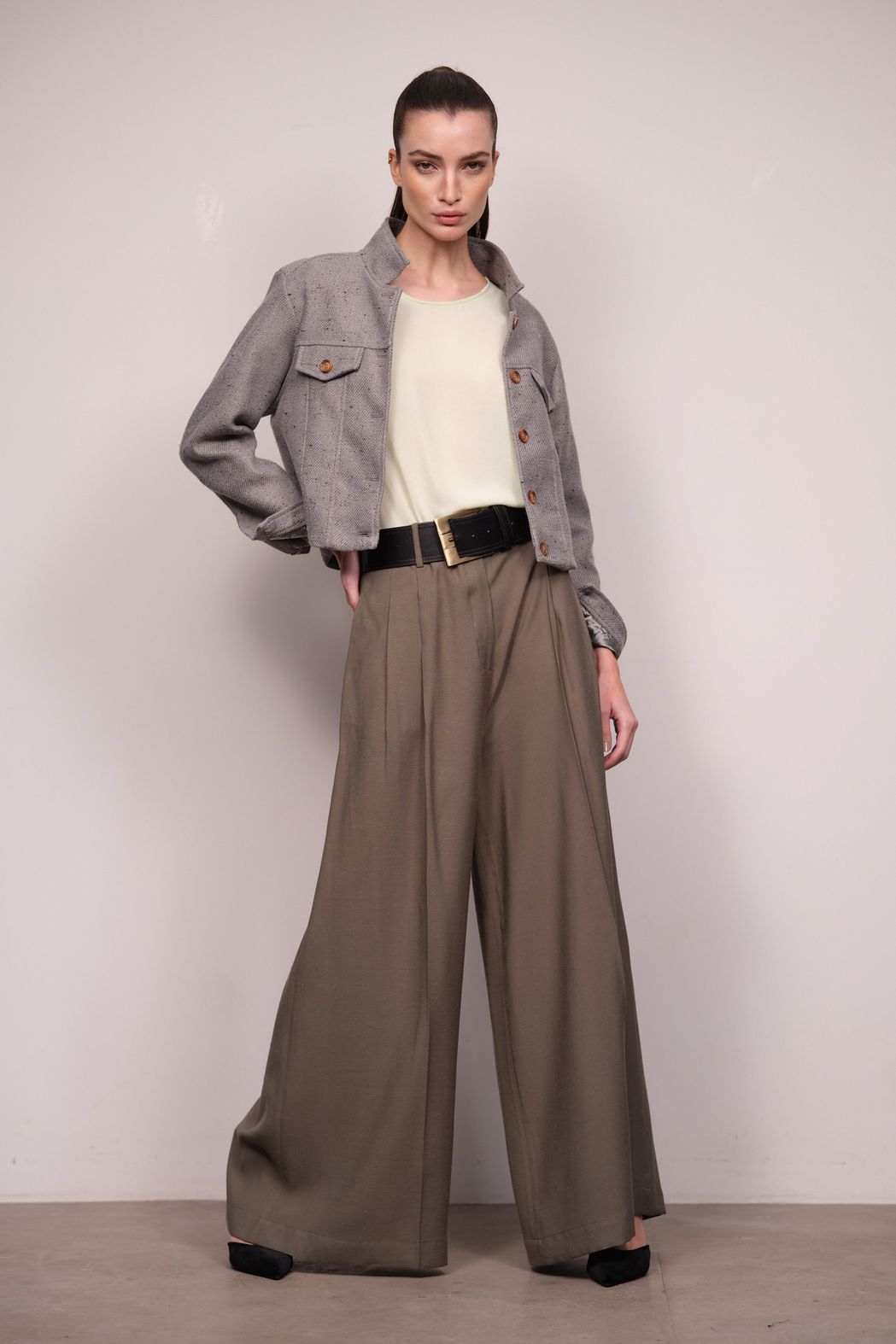 Cinto Maxi Couro Preto Martina