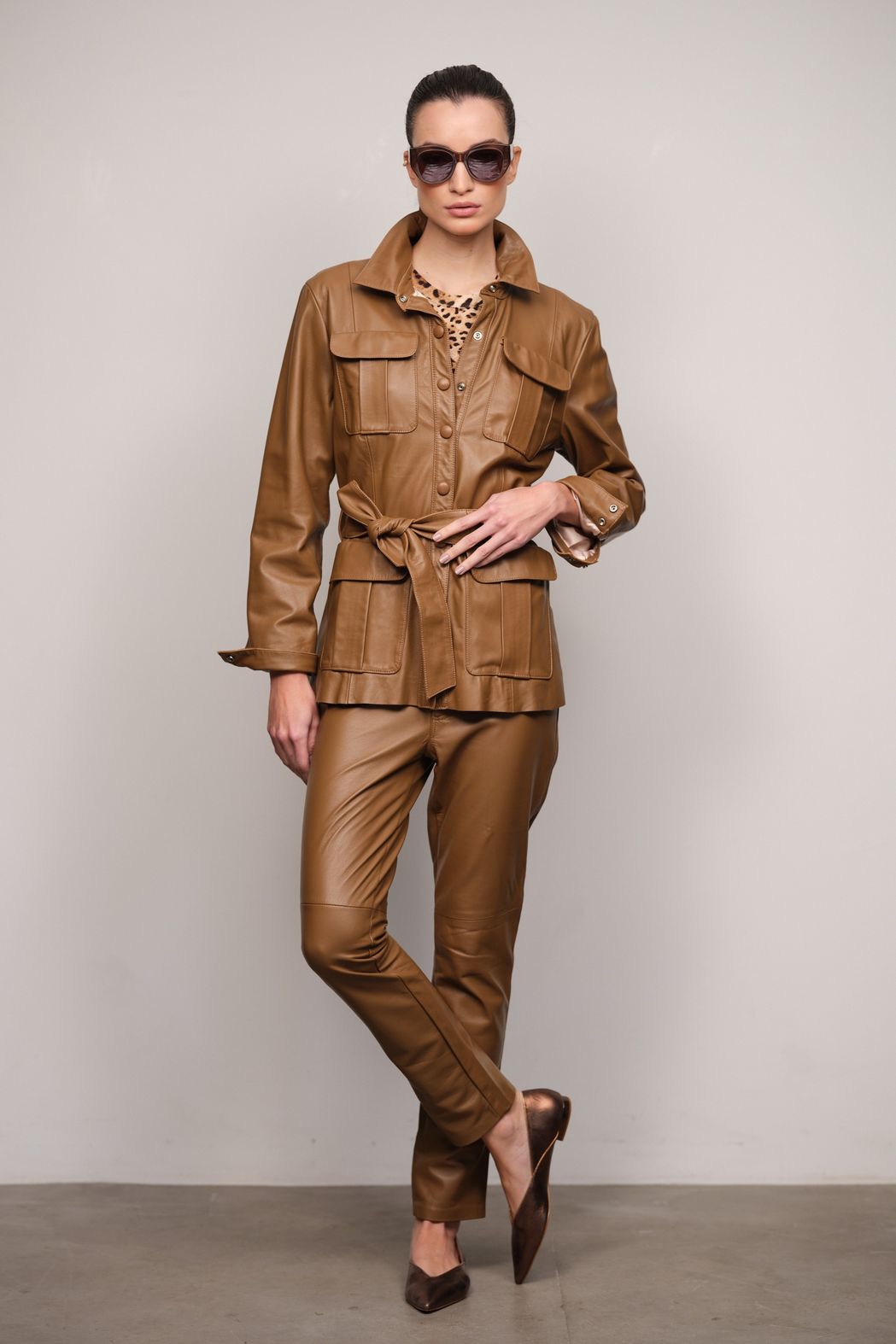 Parka Couro Mel Giovanna 
