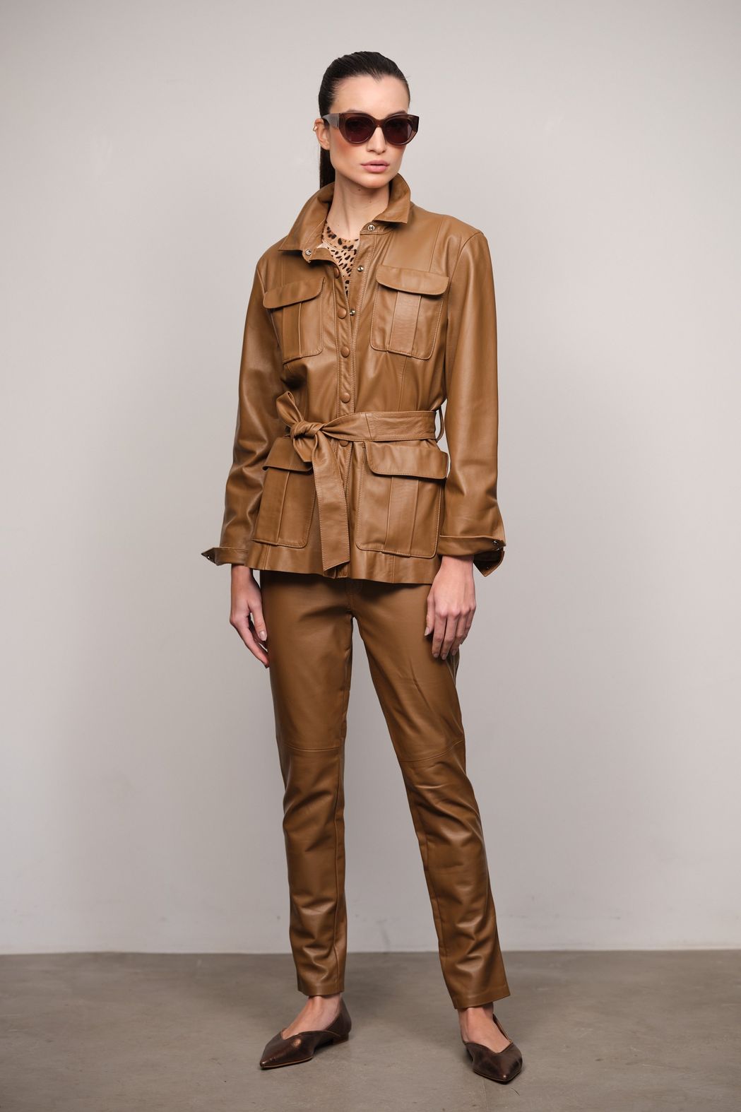 Parka Couro Mel Giovanna 