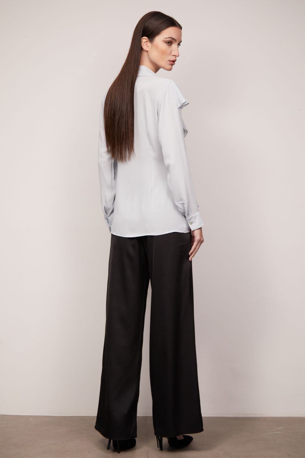 Blusa Crepe Georgete Azul Antonia