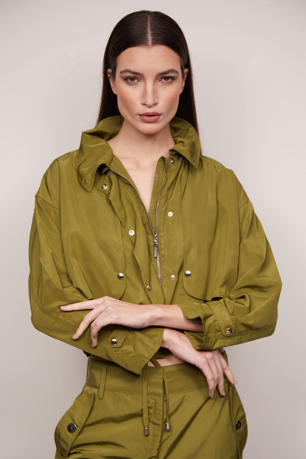 Jaqueta Tecido Tecnológico Verde Fabiana