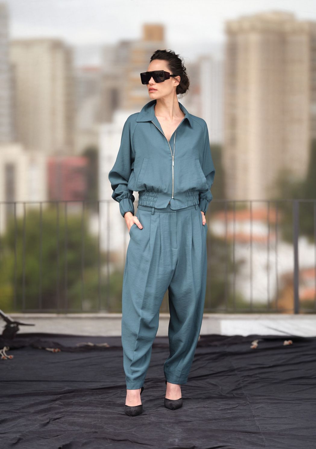 Calça Reta Gabardine Aisha