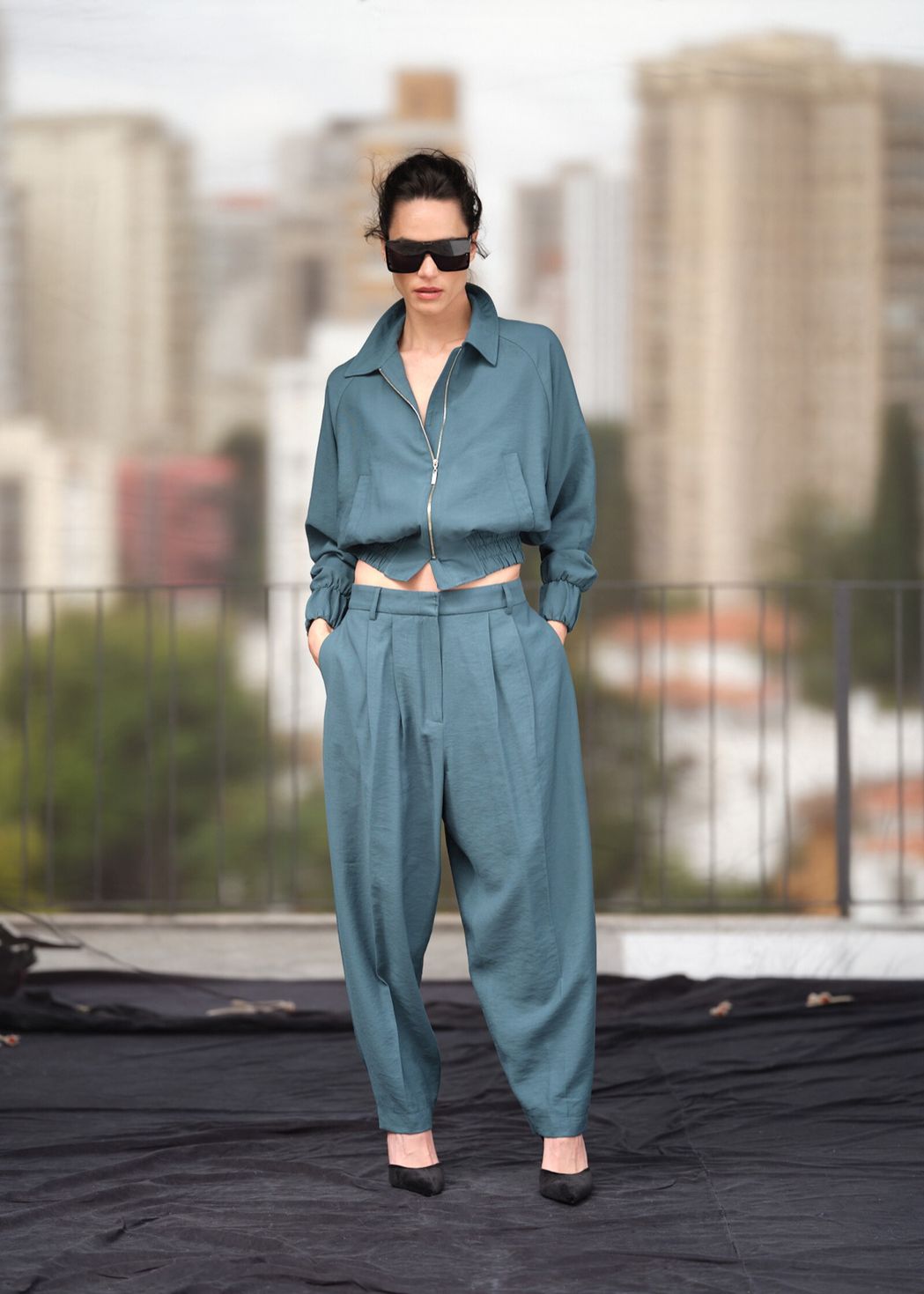 Calça Reta Gabardine Aisha