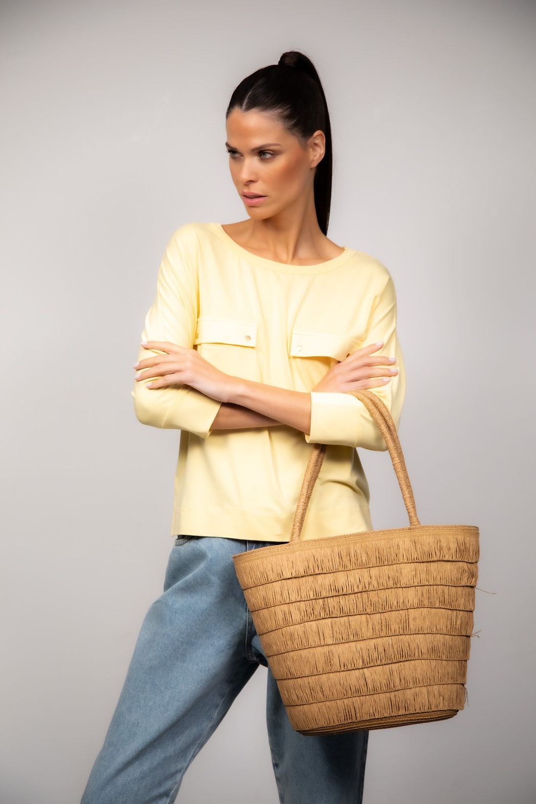 Blusa em Malha Amarela Flavia