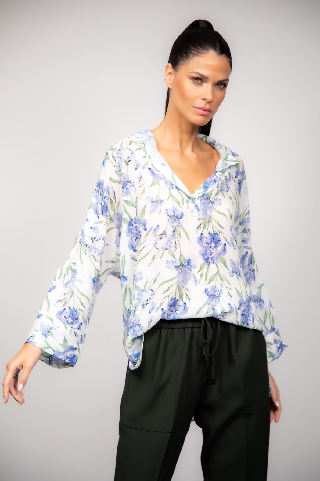 Blusa Crepe Georgette Estampado Atena