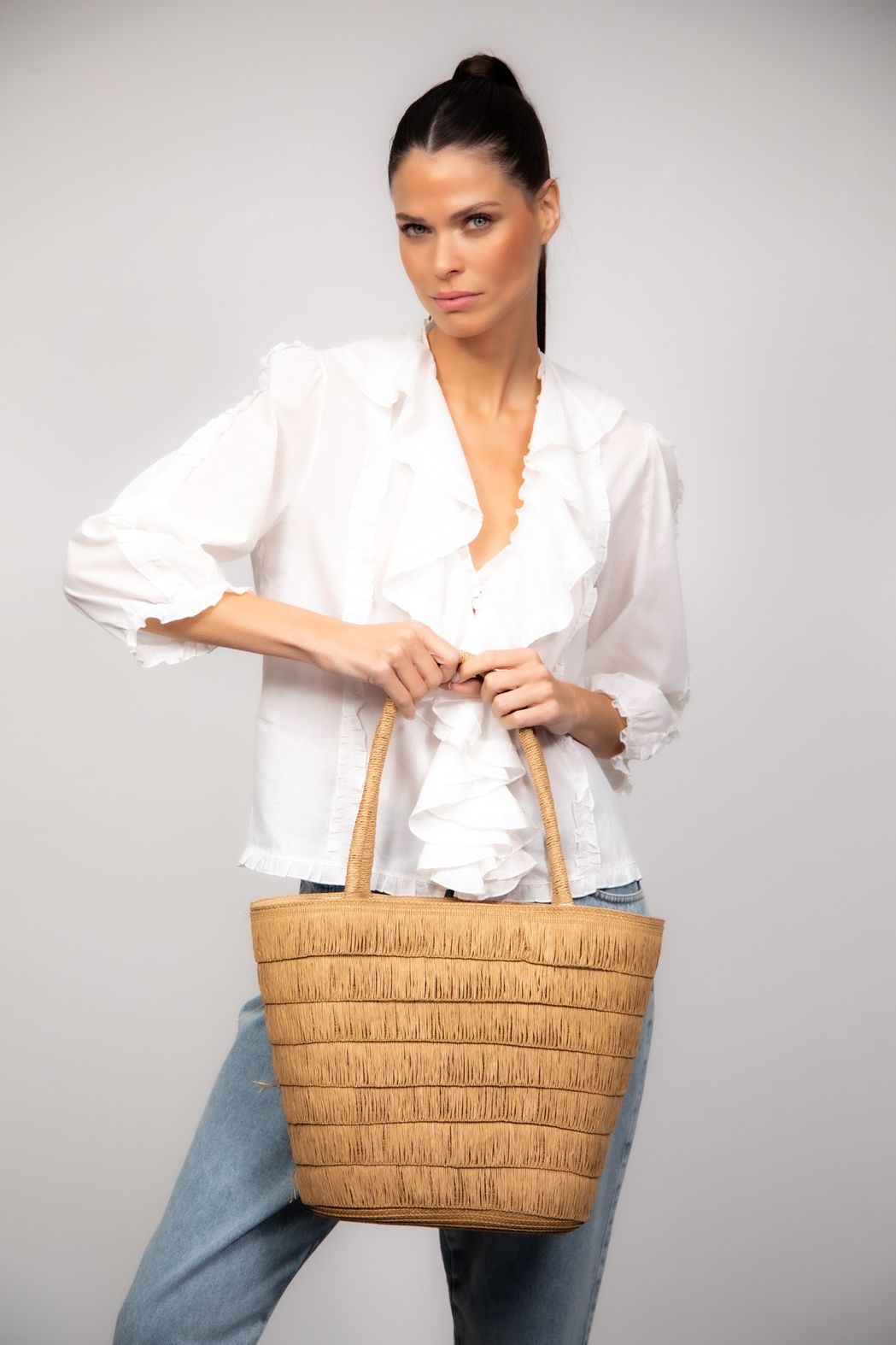 Blusa Algodão com Babados Lu
