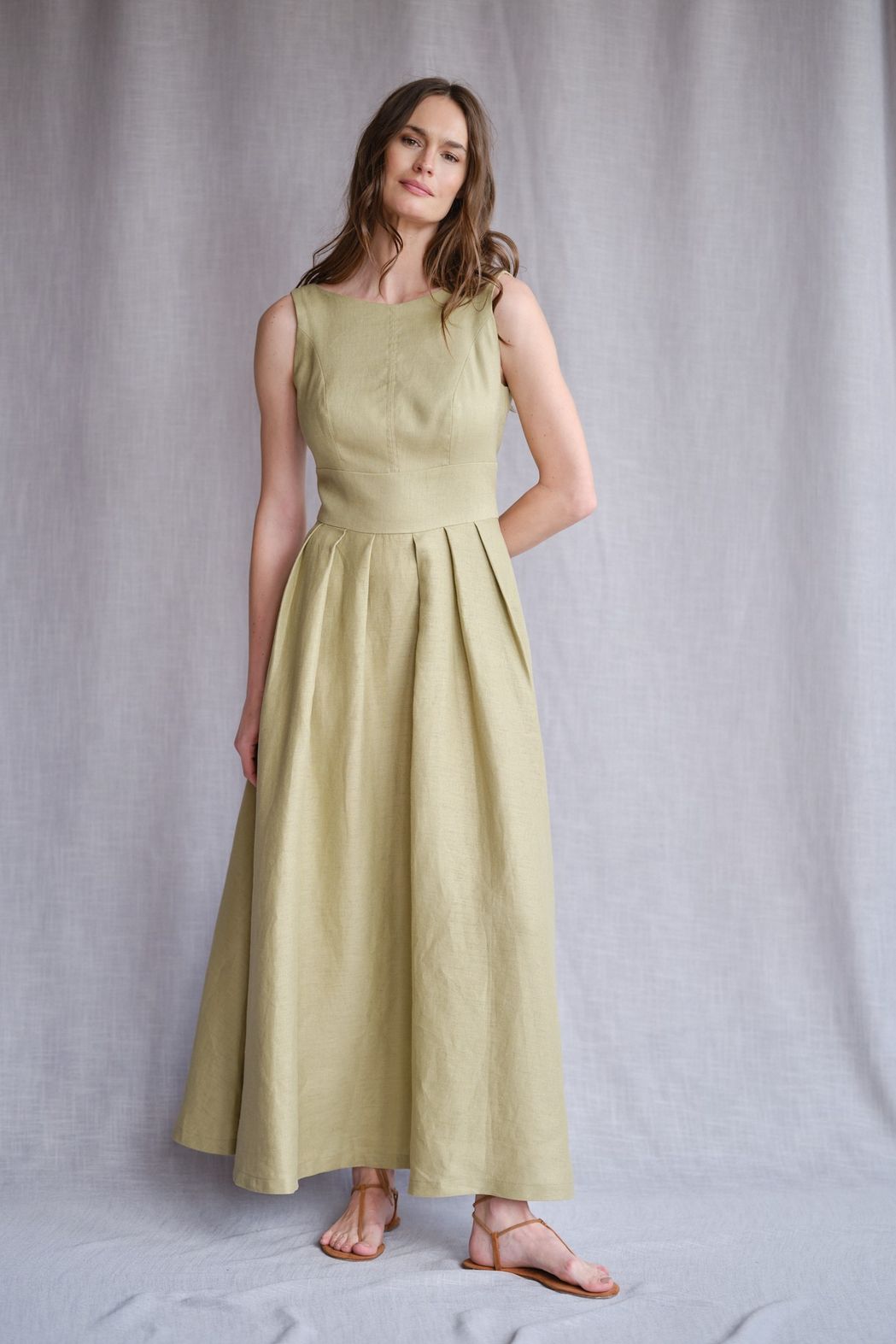Vestido Longo Linho Cana Sofia CB