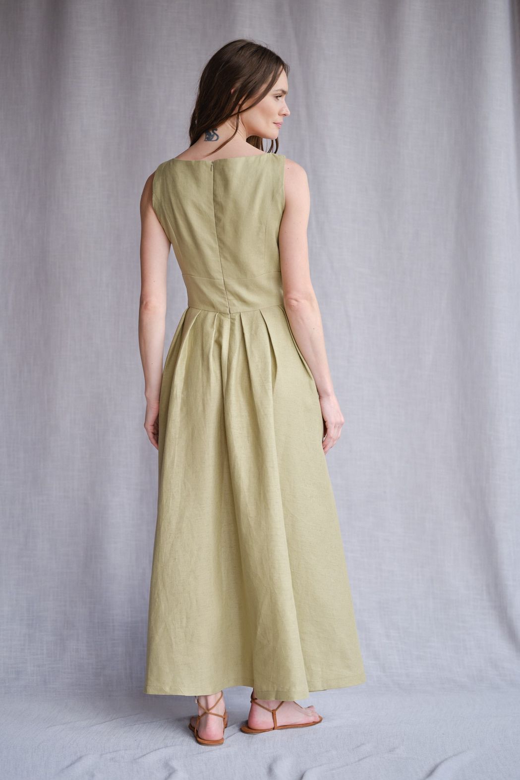 Vestido Longo Linho Cana Sofia CB