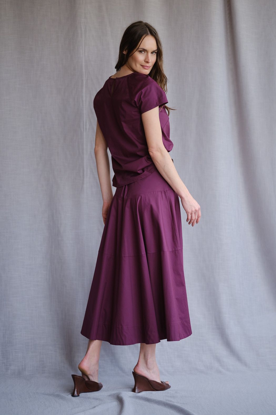Blusa em Tricoline Figo Violeta CB