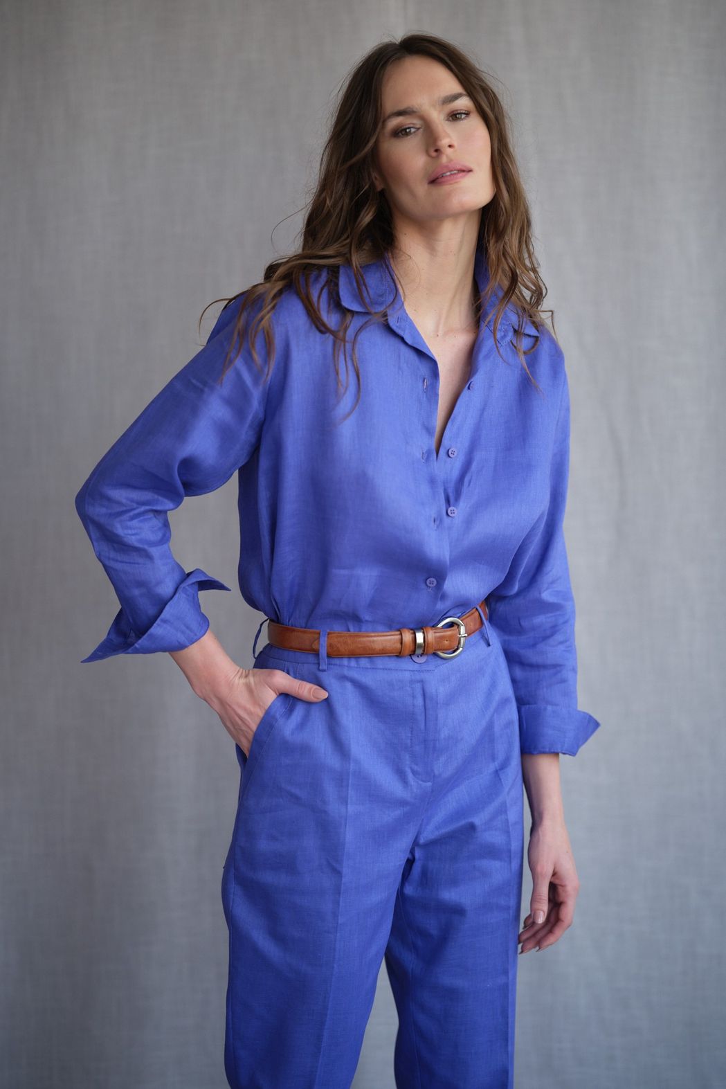 Camisa Linho Violeta Vanessa CB