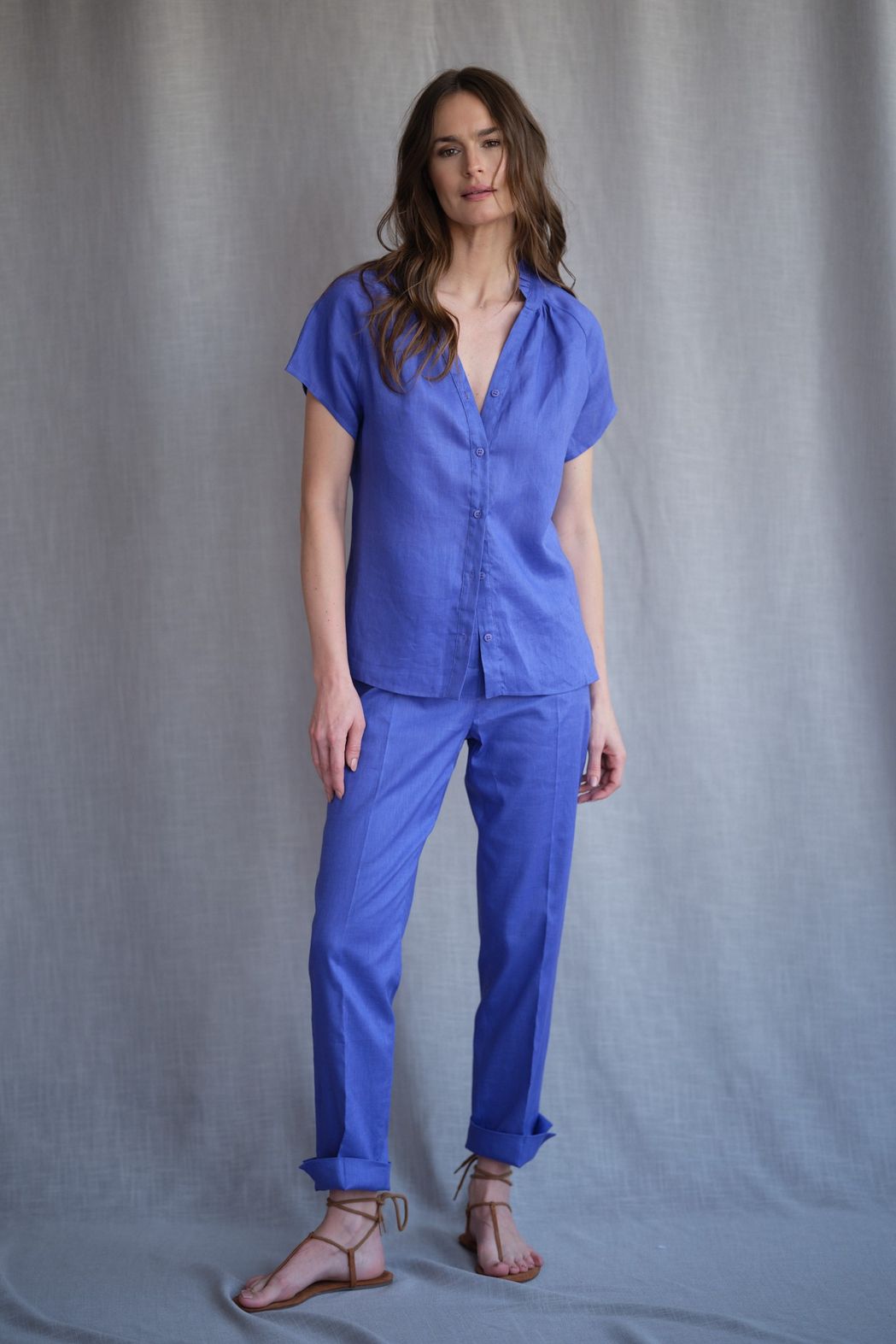 Blusa Linho Violeta Sofia CB