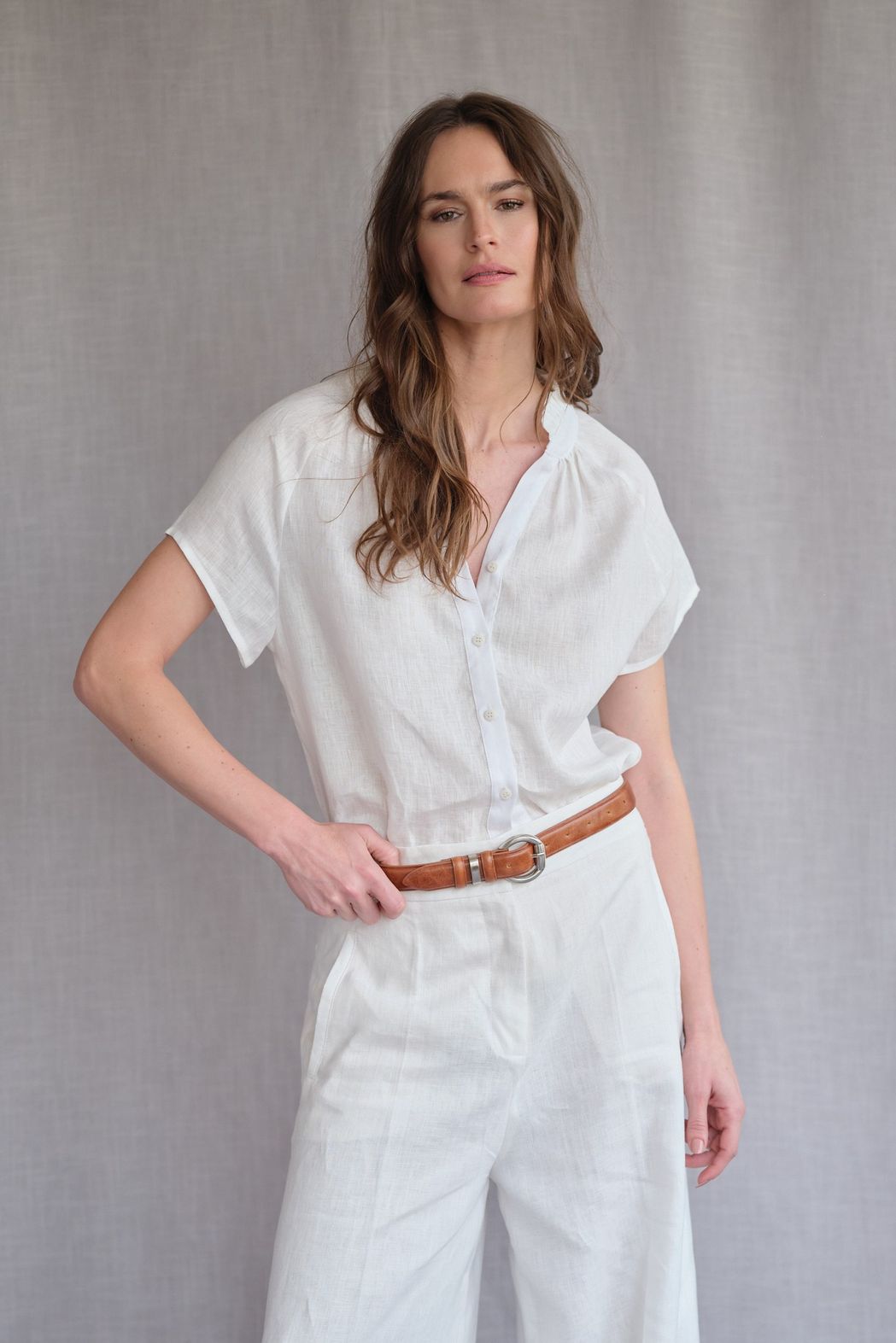 Blusa Linho Off White Sofia CB