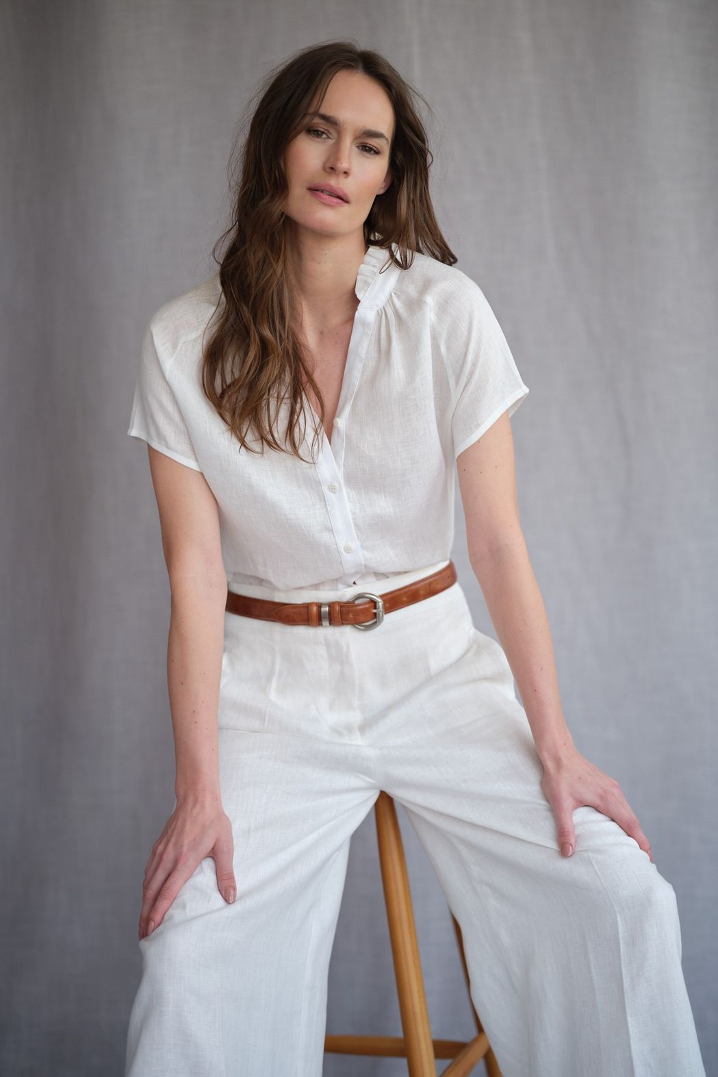 Blusa Linho Off White Sofia CB