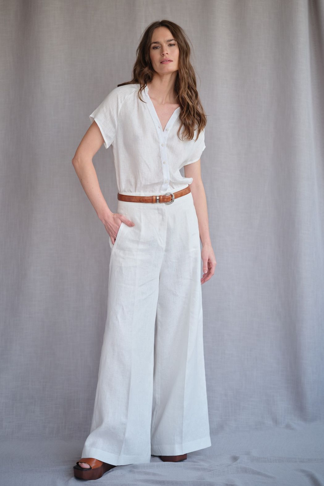 Blusa Linho Off White Sofia CB
