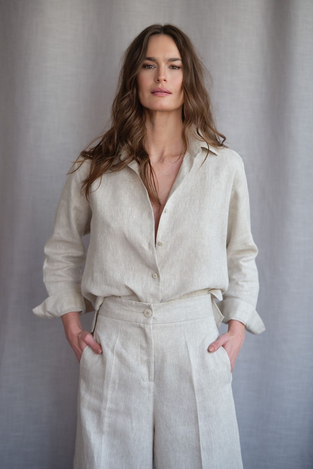 Camisa  Linho Natural Vanessa CB