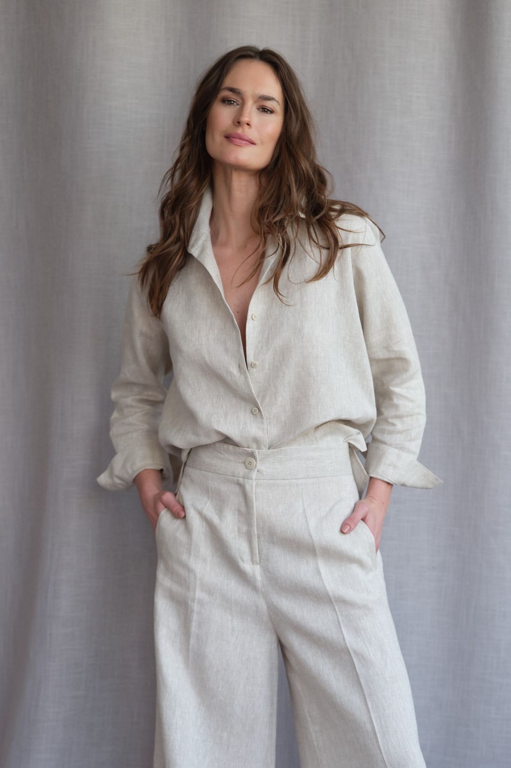 Camisa  Linho Natural Vanessa CB