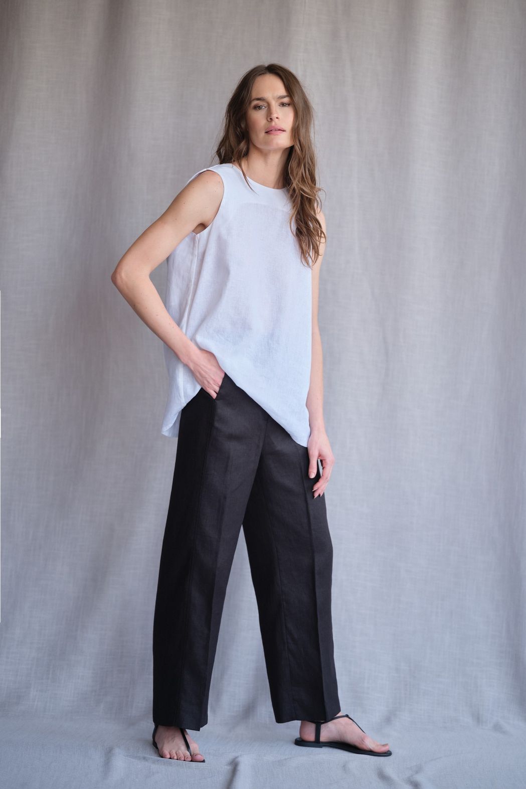 Blusa em Linho Branco Verena CB
