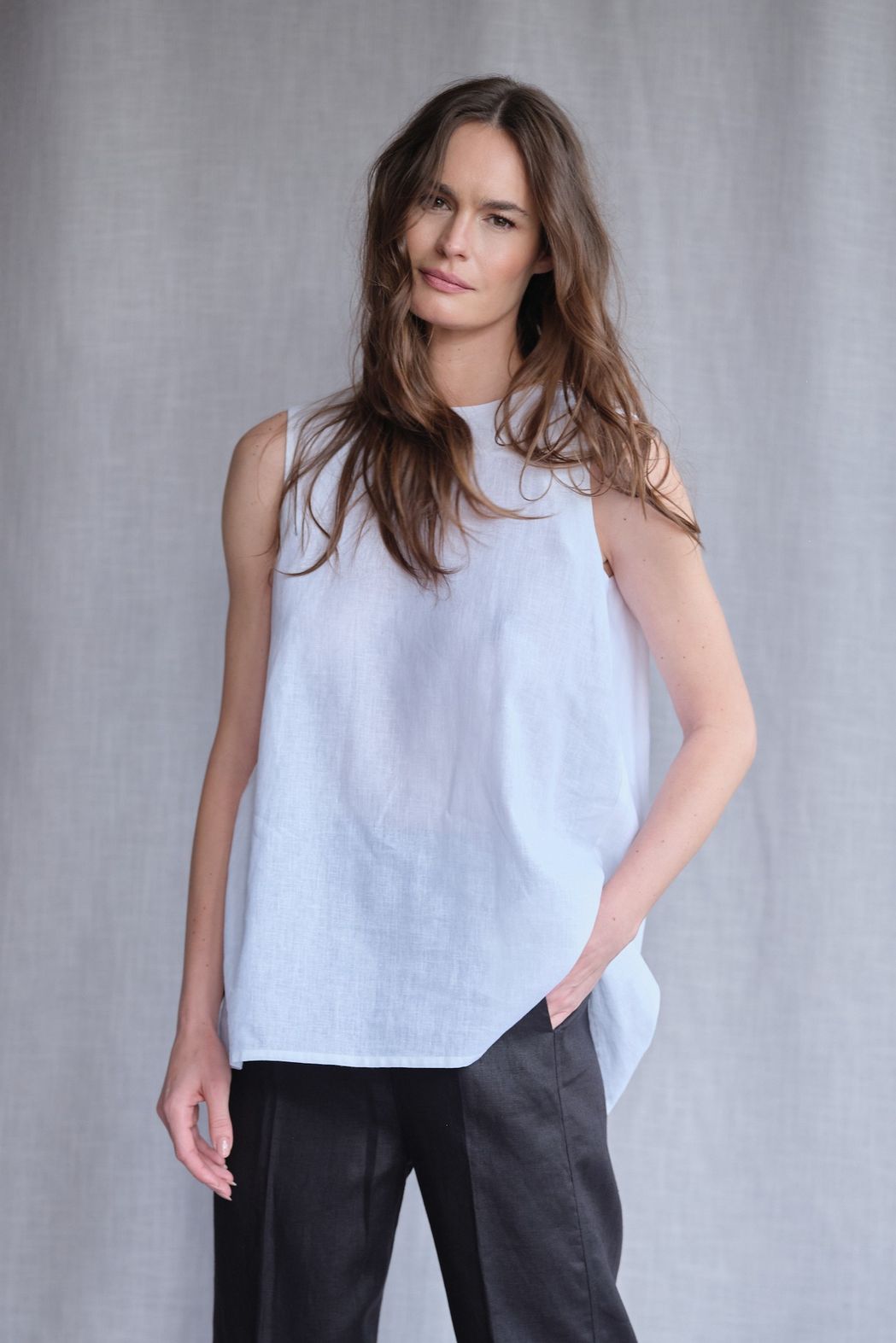 Blusa em Linho Branco Verena CB