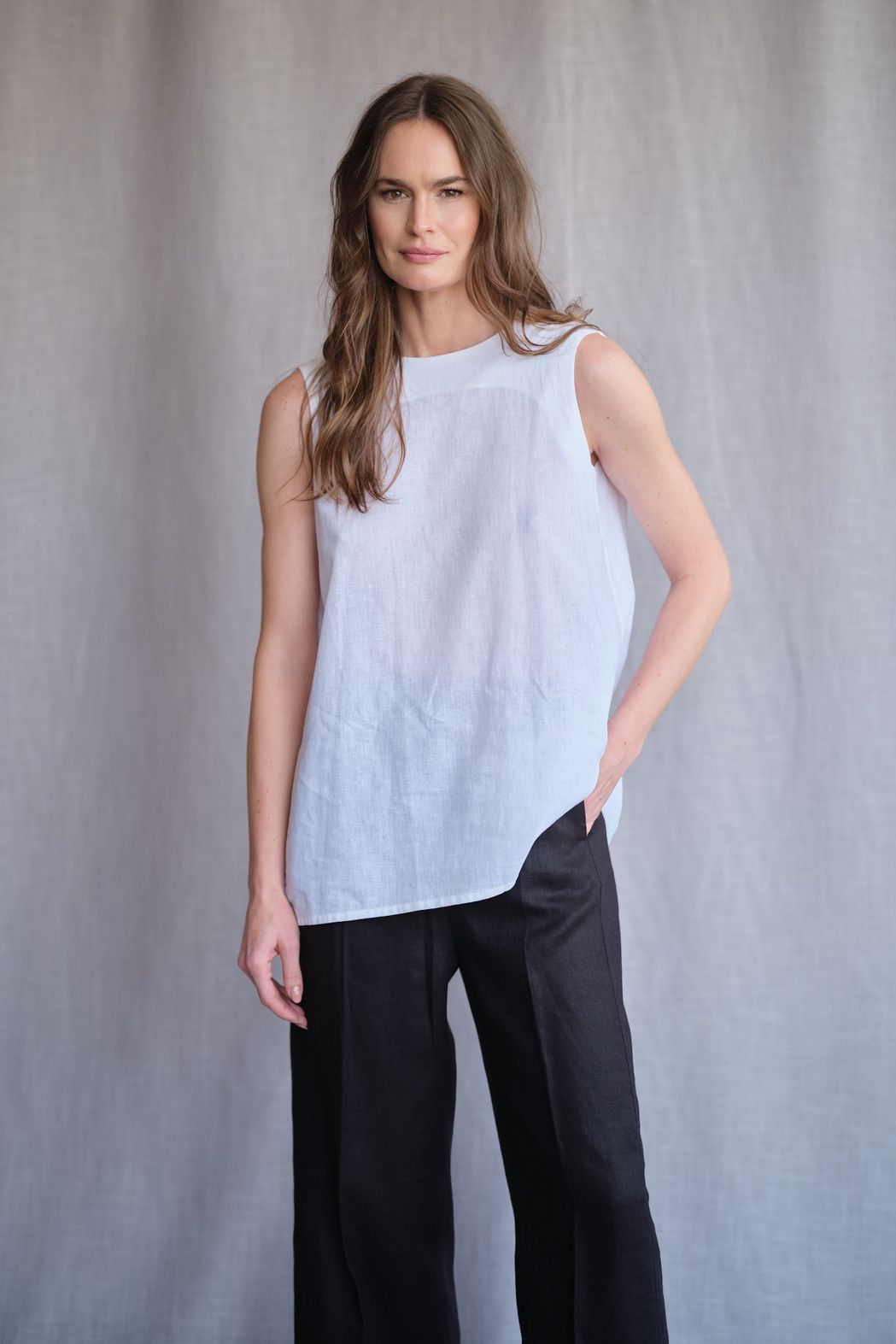Blusa em Linho Branco Verena CB
