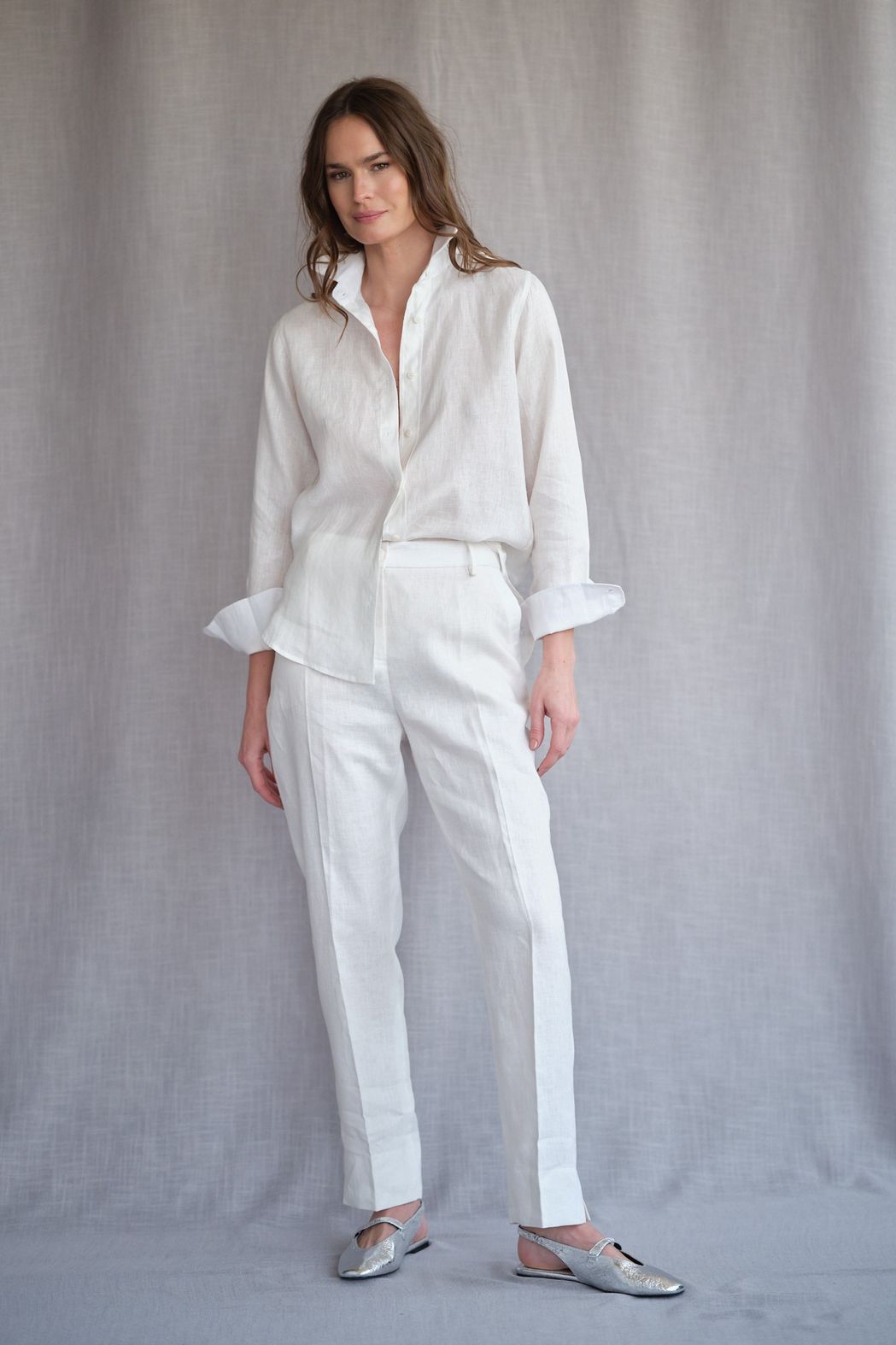 Camisa Linho Off White Valentina CB
