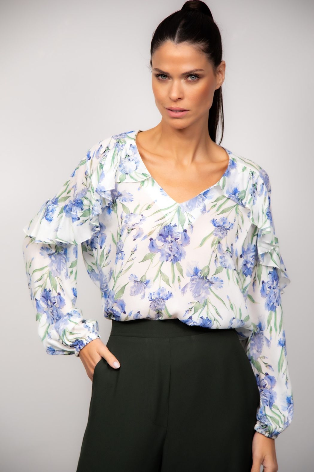 Blusa Crepe Georgette Estampado Atena 1