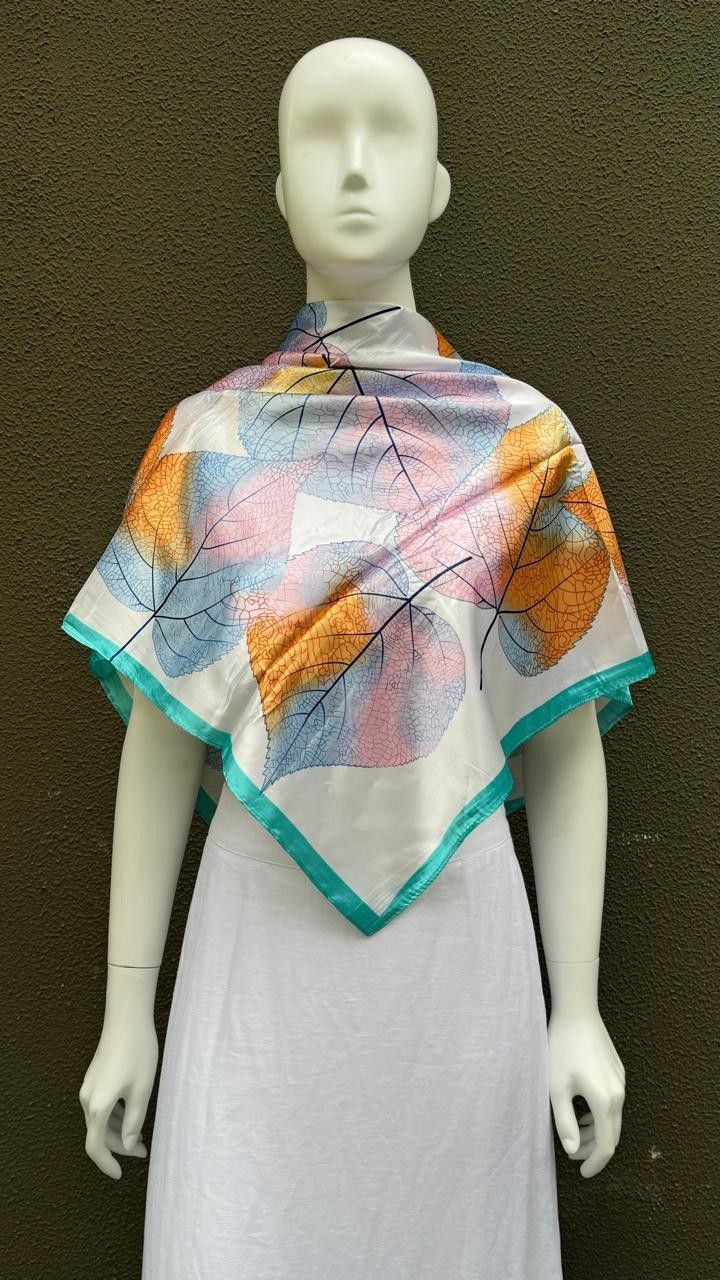 Lenço Estampado Turquesa Luana