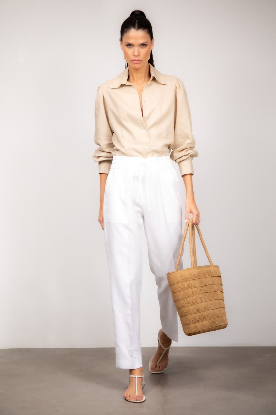Camisa Linho Natural Zoe