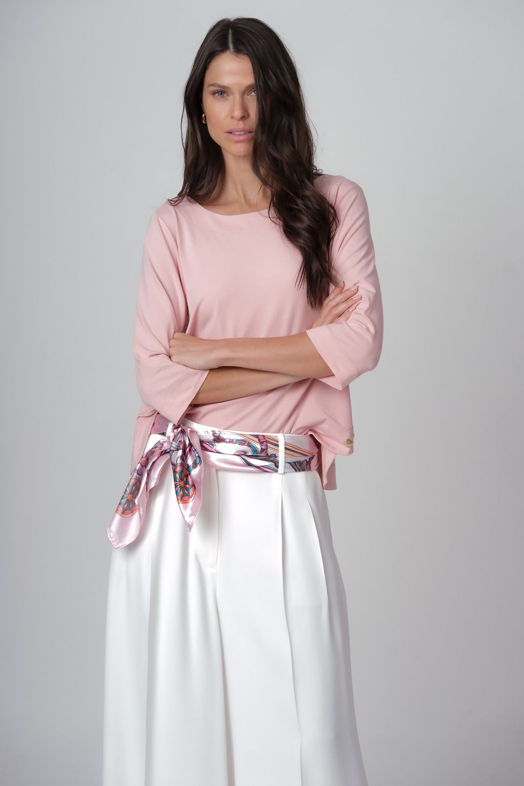 Blusa em Malha Rosa Odete