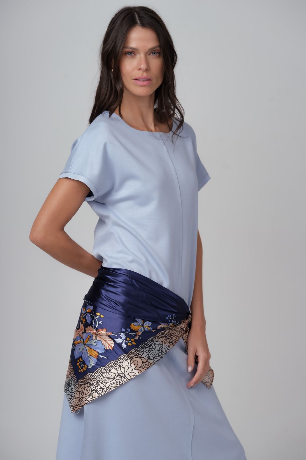 Vestido Malha Azul Camila