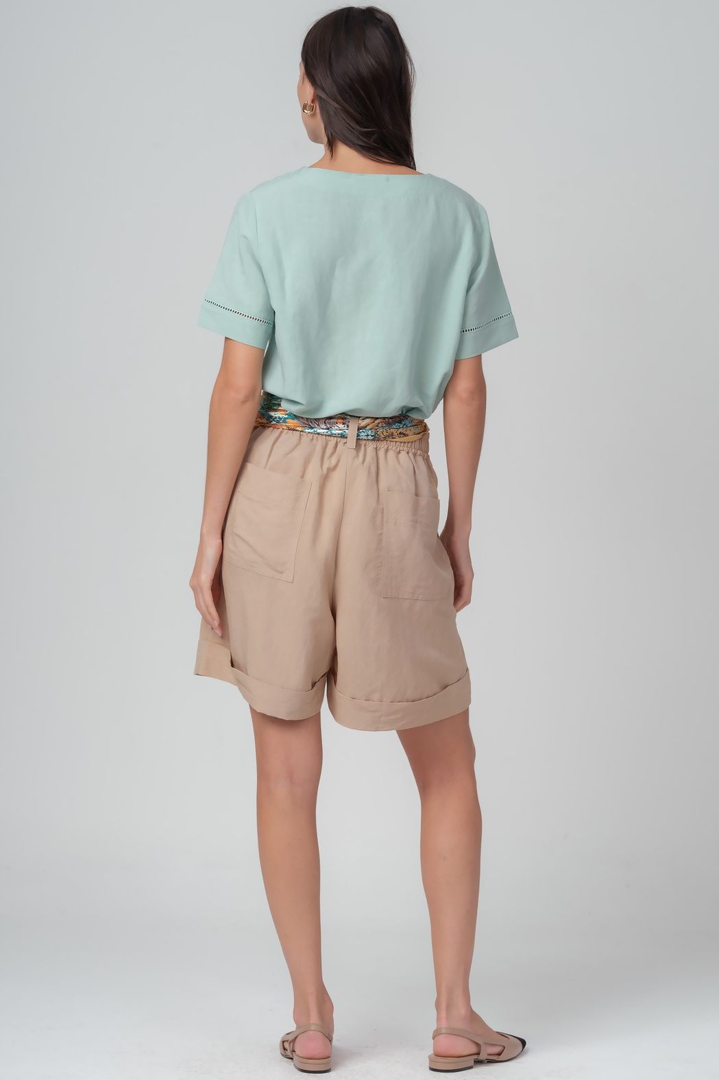 Shorts Linho Caqui Ivana