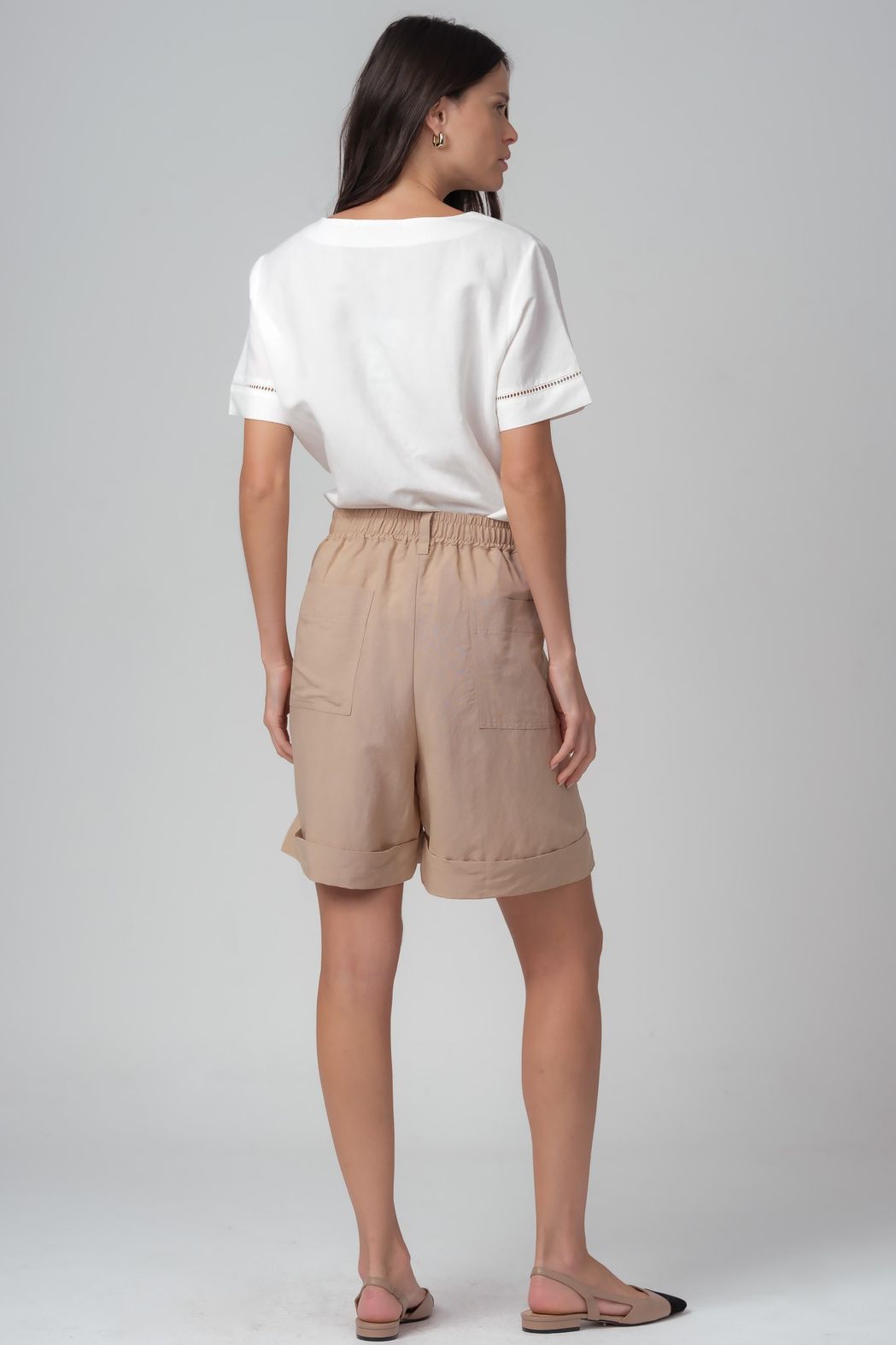 Shorts Linho Caqui Ivana