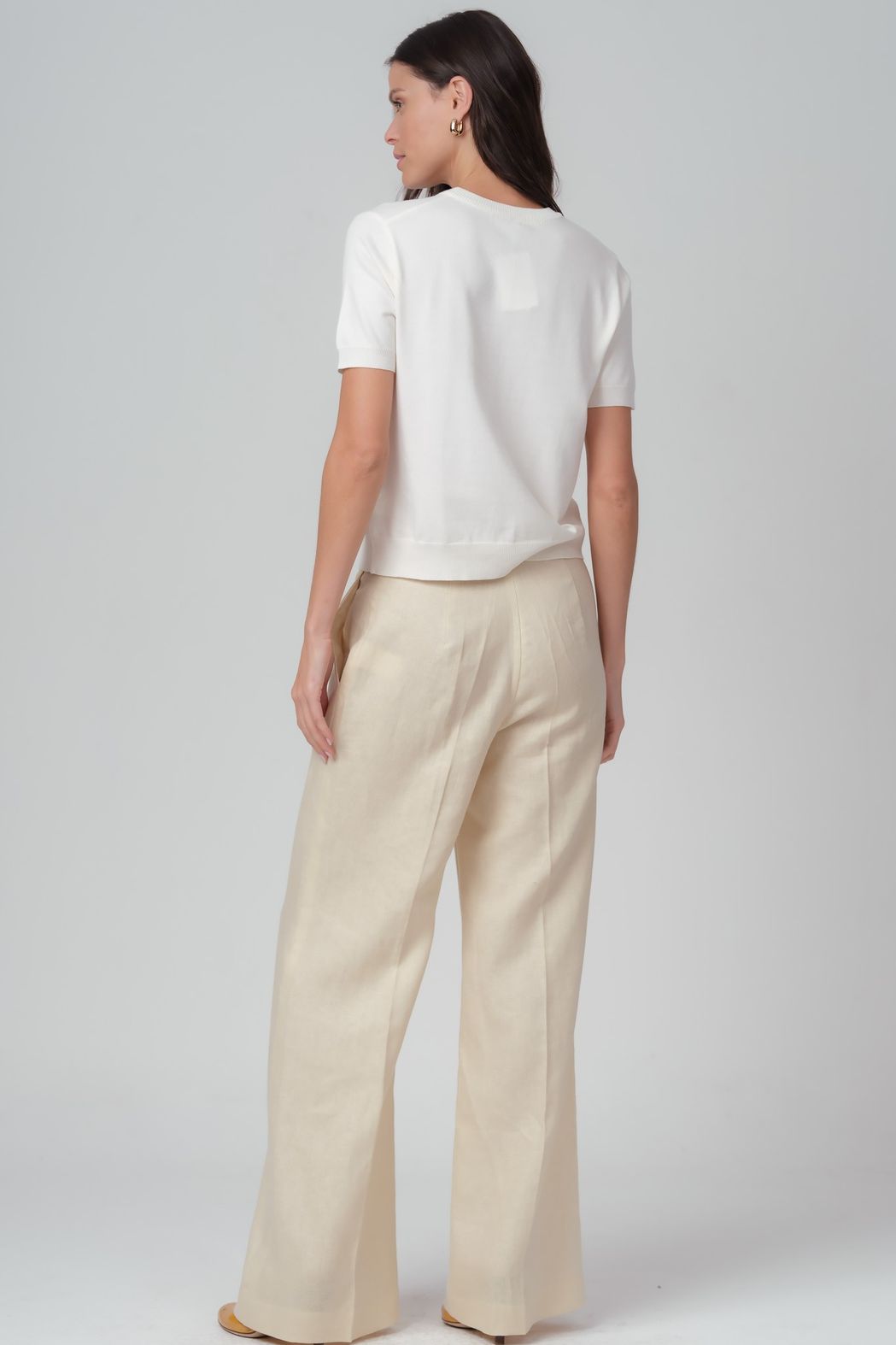 Blusa Trico Bordado Off White Margot
