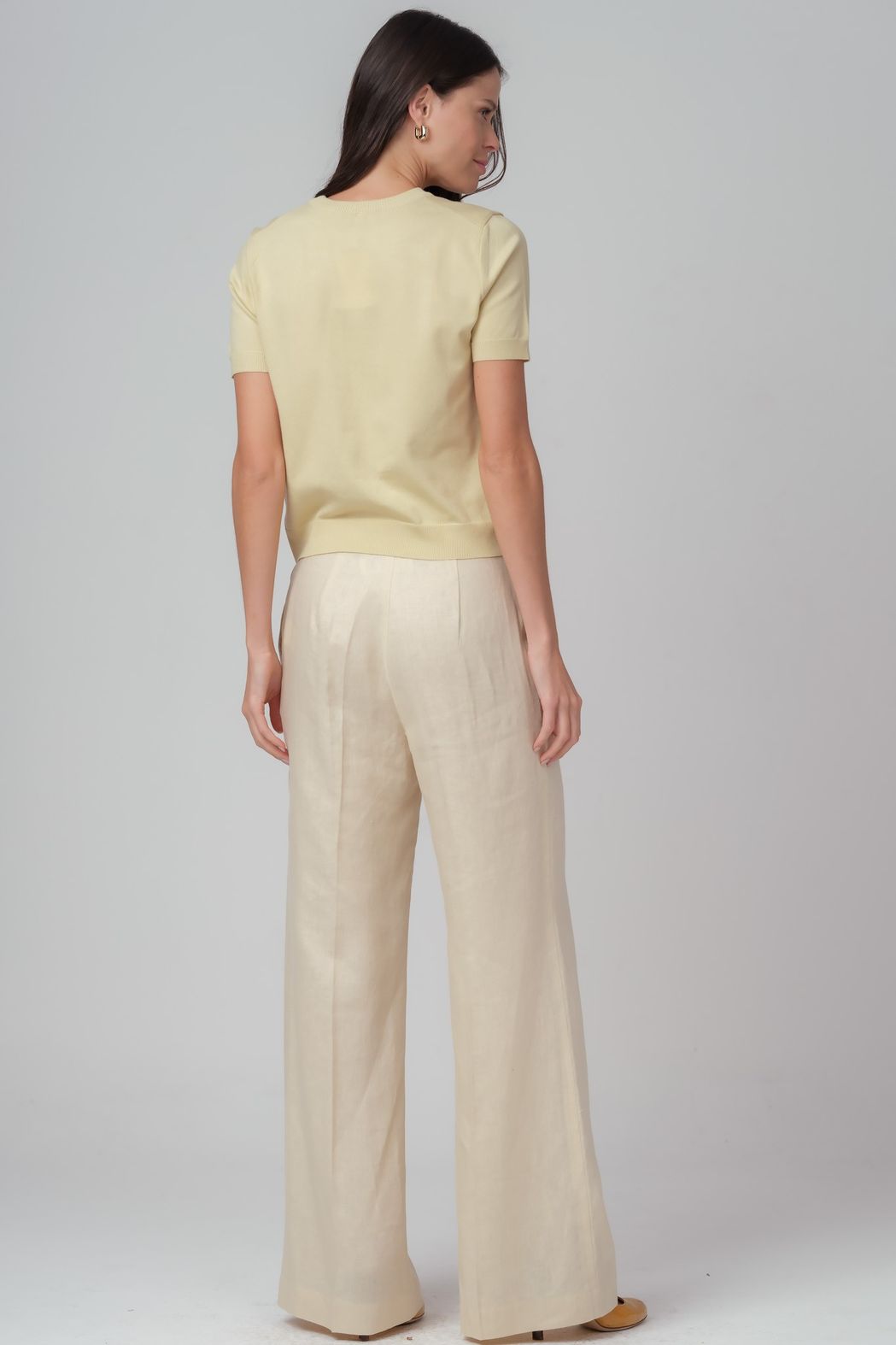 Blusa Trico Bordado Amarelo Margot