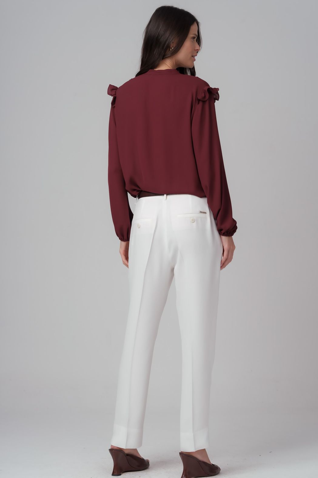 Blusa Crepe Vinho Angel