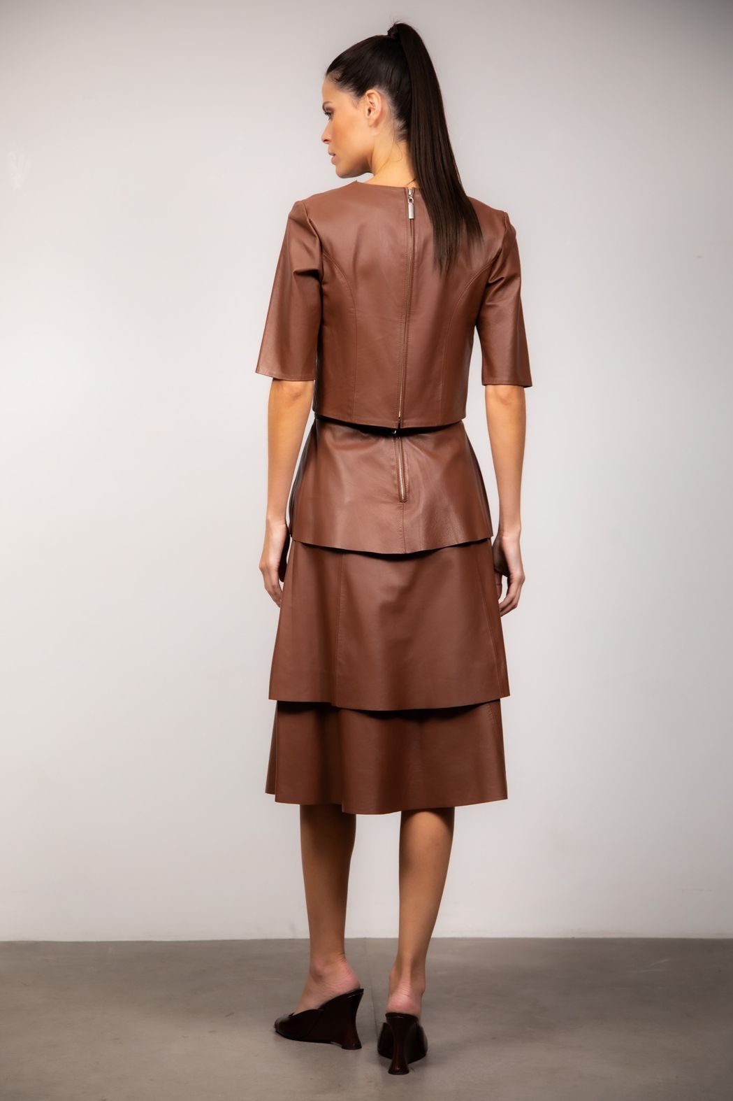 Cropped Pelica Caramelo Vivian 