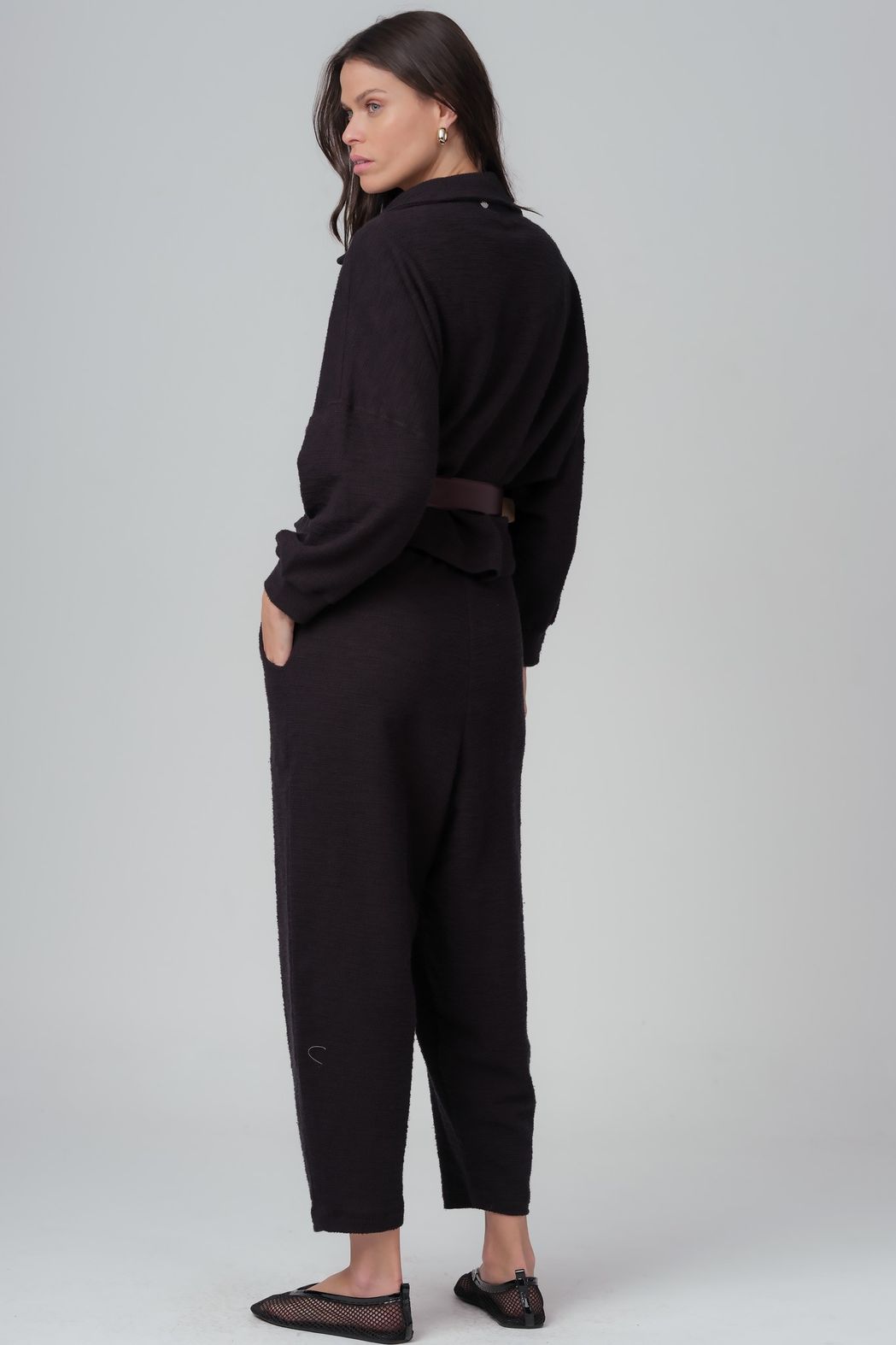 Calça Malha Boucle Preto Mariana