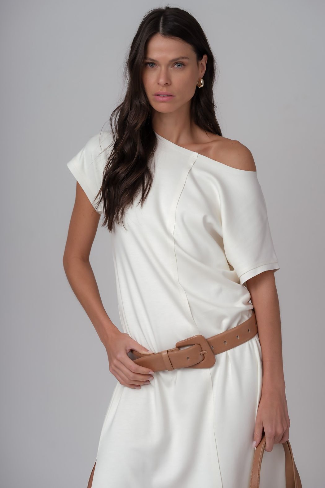 Cinto Maxi Couro Bege Vitoria
