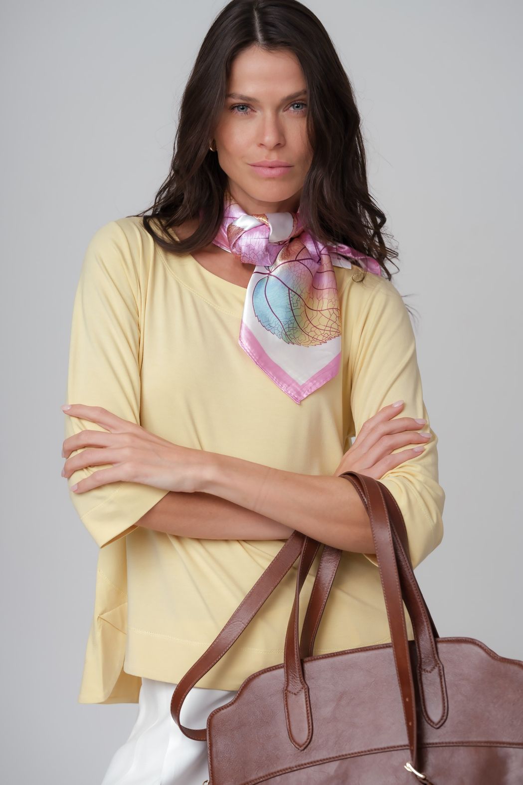 Lenço Estampado Rosa Luana