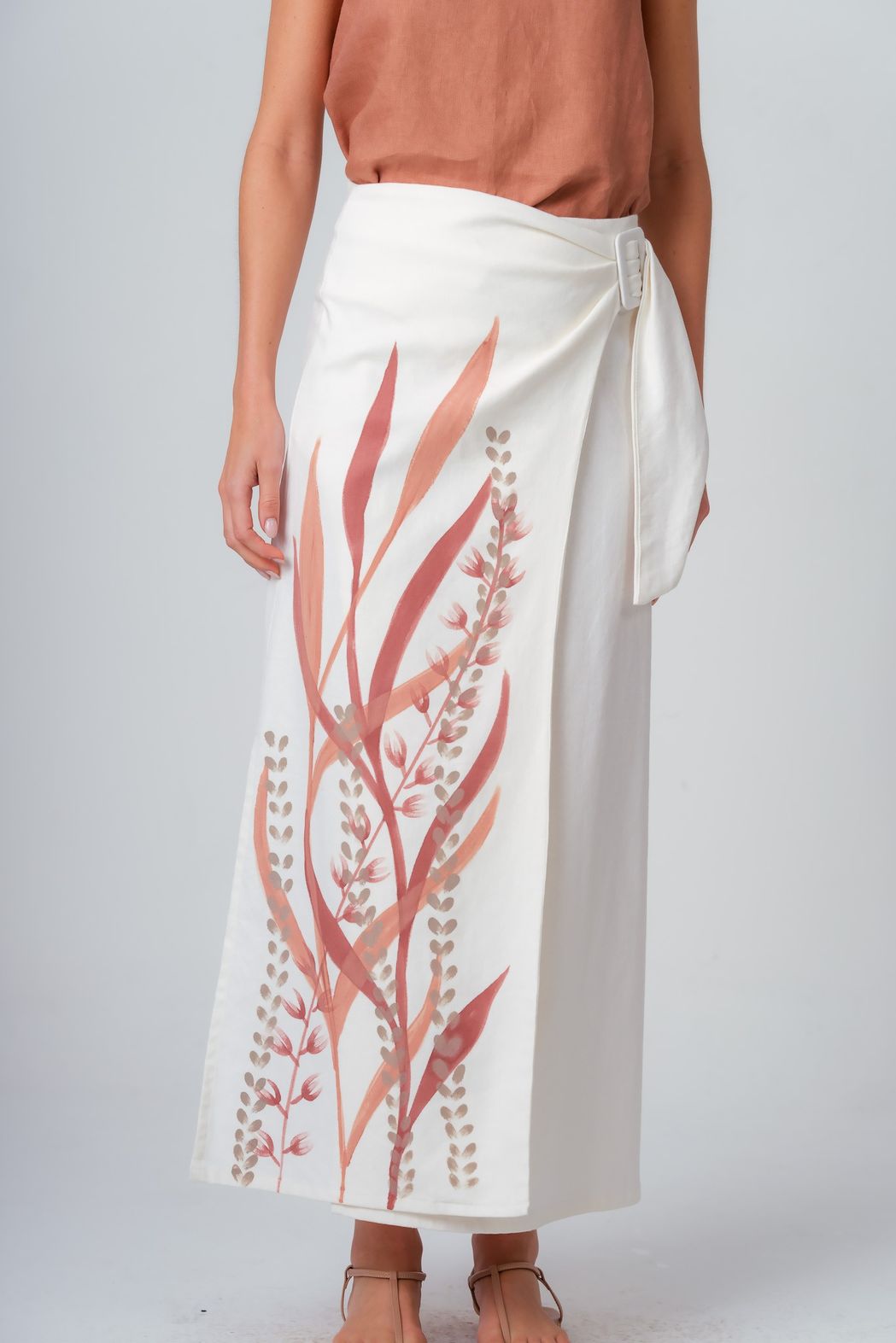 Saia Viscolinho Branco Alicia