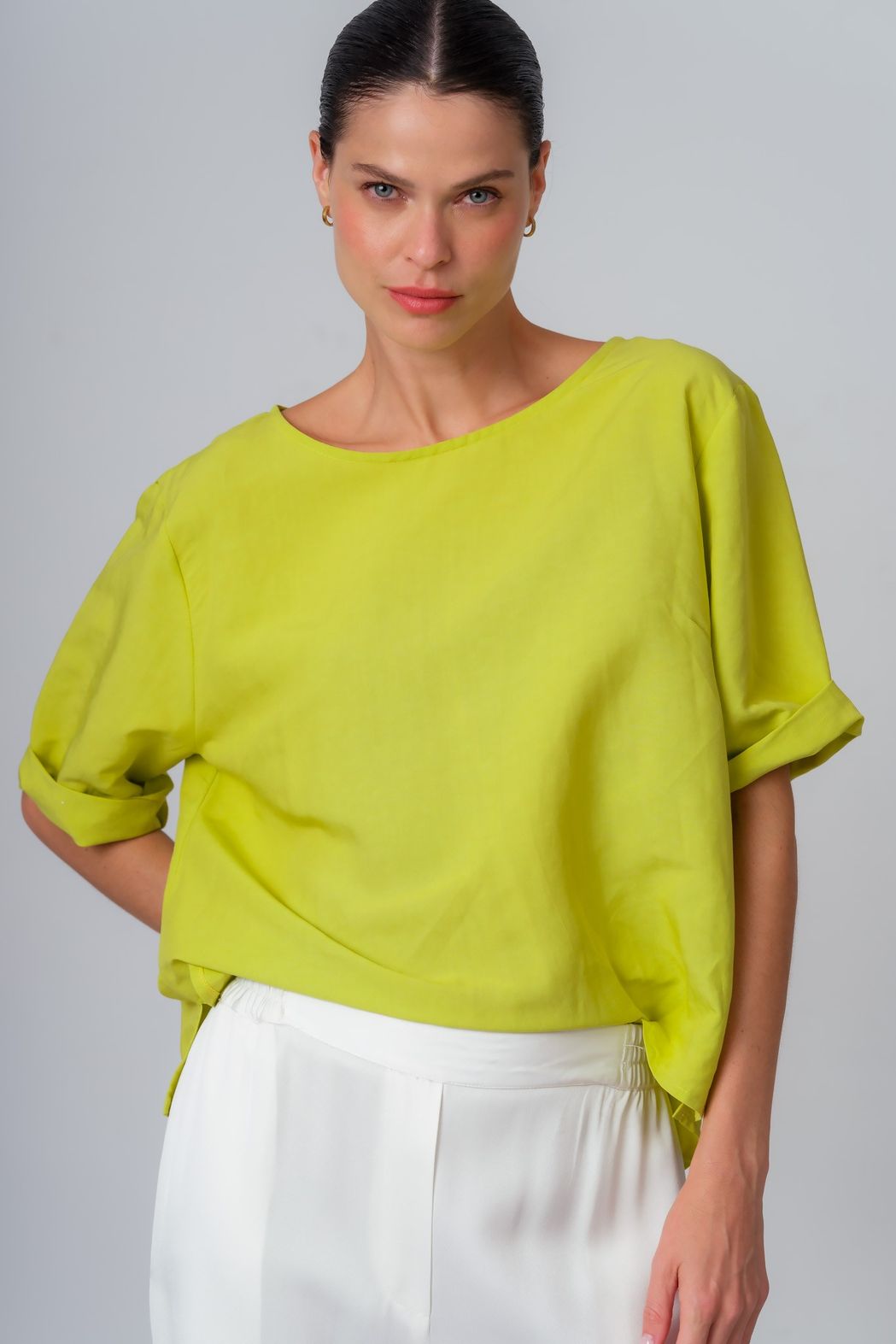 Blusa Linho Lime Catarine