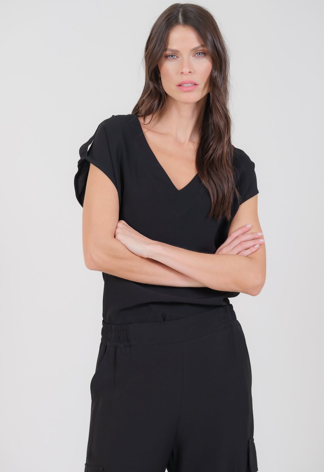 Blusa Crepe Preto Isadora