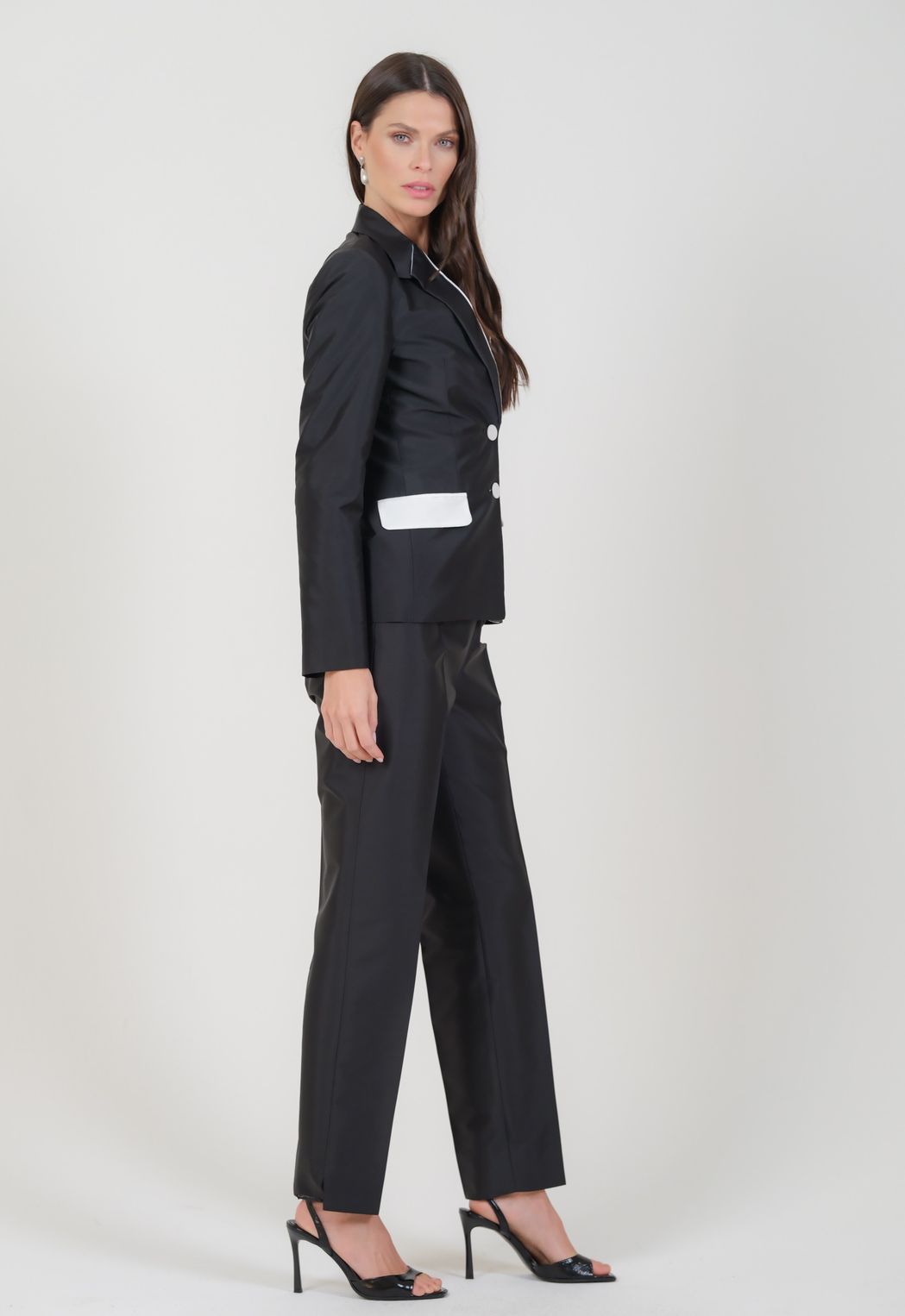 Blazer Tafetá Preto Clarisse 