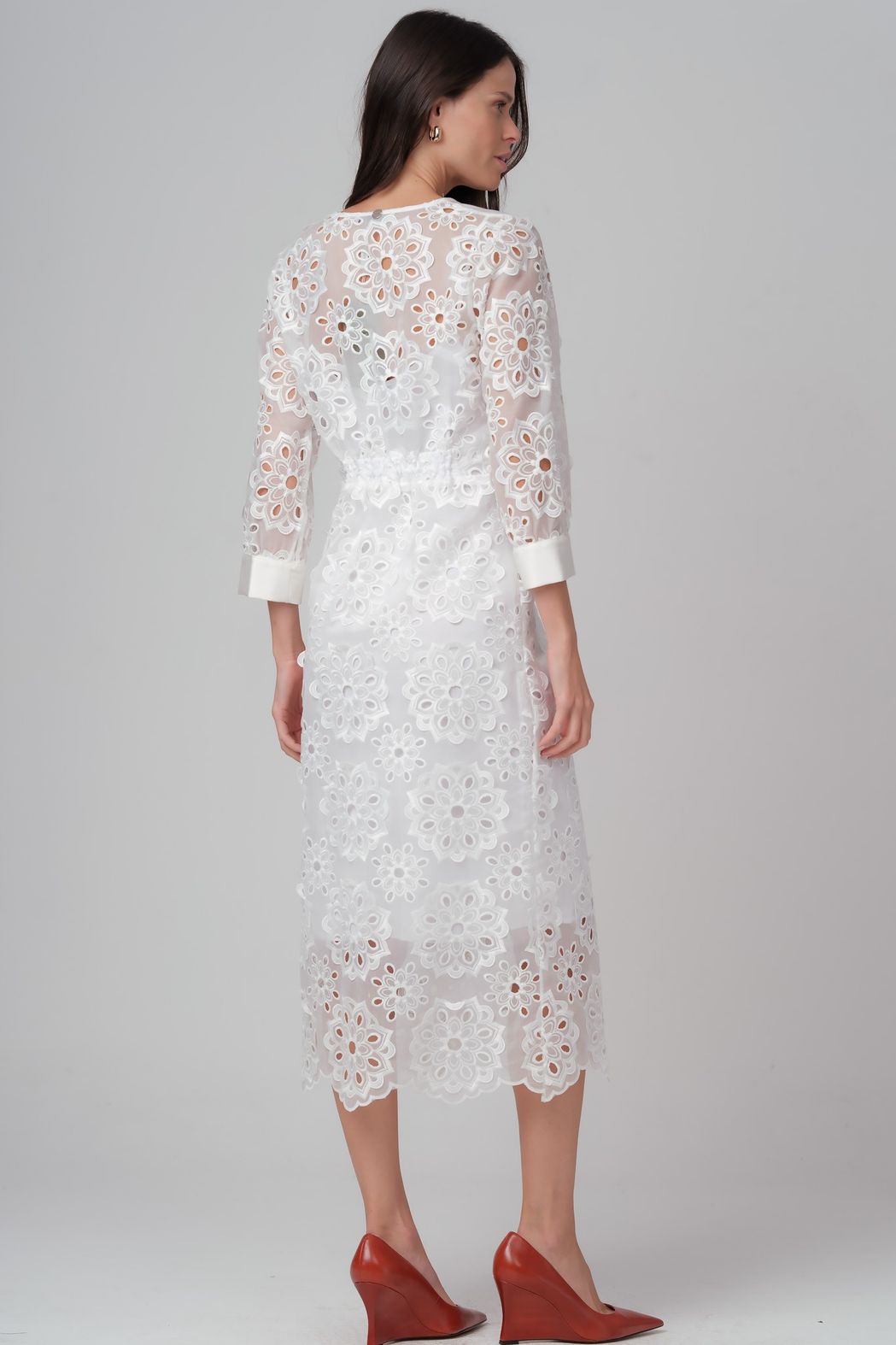 Vestido Bordado Branco Olivia
