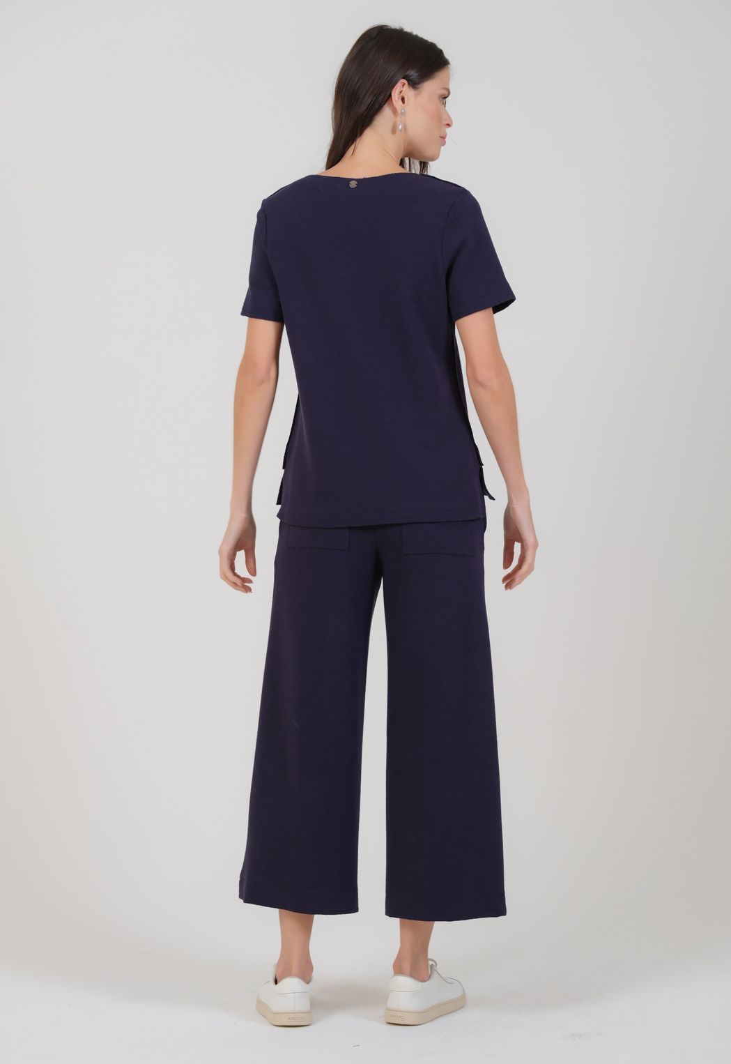 Camiseta Boucle Marinho Marisa
