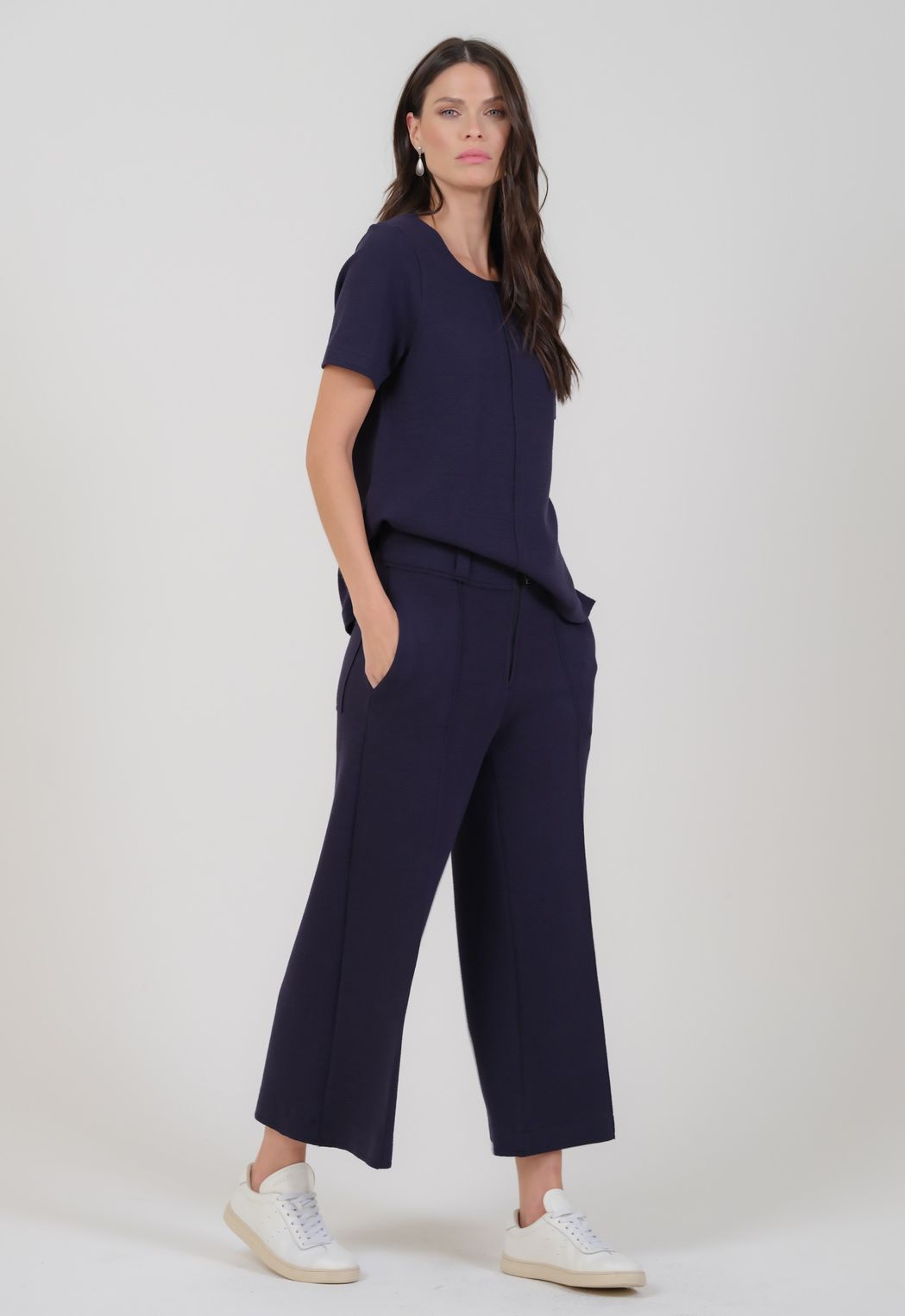 Camiseta Boucle Marinho Marisa