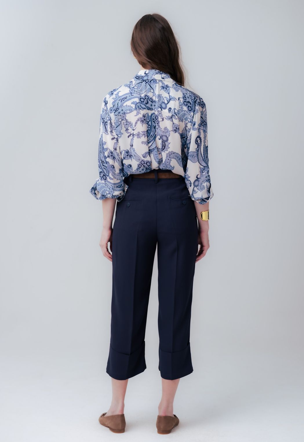 Calça Cropped Crepe Patou Roberta Marinho