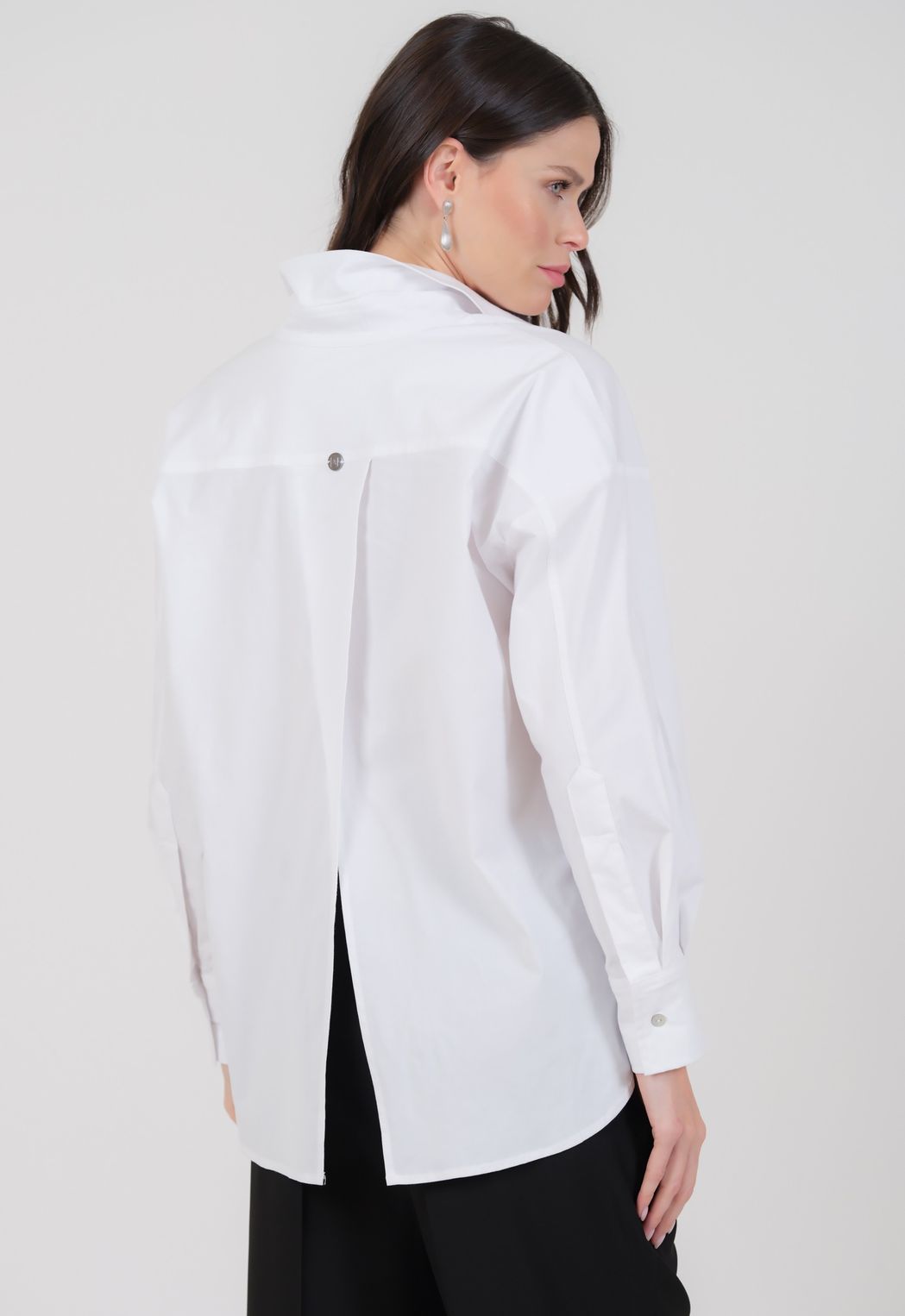 Camisa Tricoline Branco Sandra