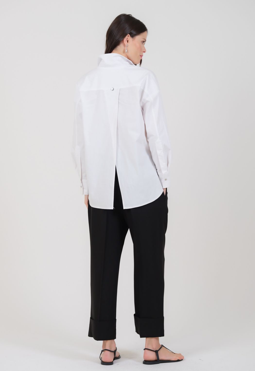 Camisa Tricoline Branco Sandra